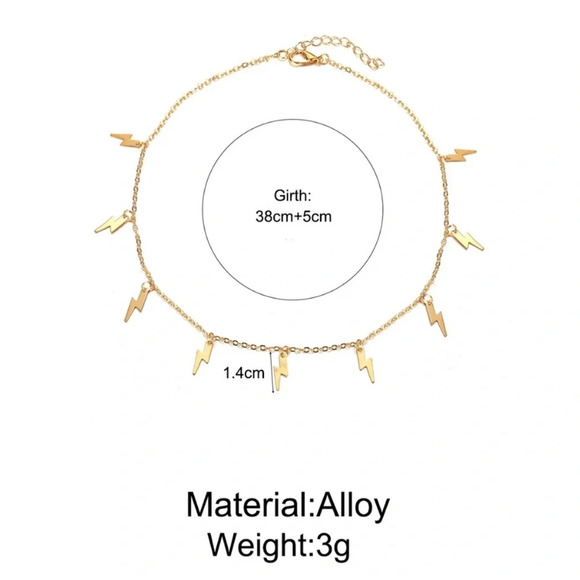 Lightning Bolt Choker Necklace - Picture 7 of 7